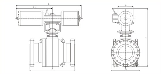 鎖渣、鎖斗閥及沖洗水閥結(jié)構(gòu)尺寸（帶手輪）